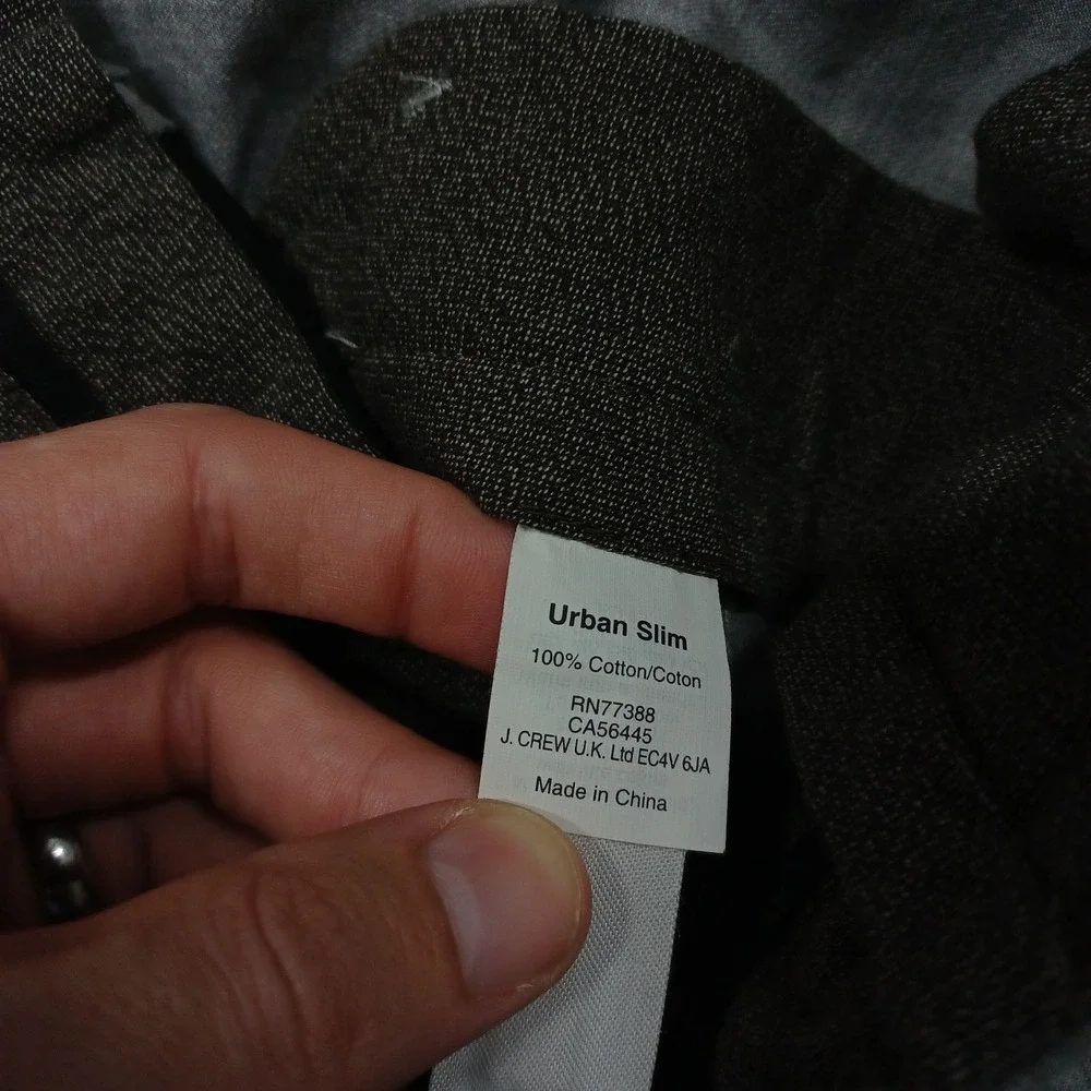 J Crew Pants Mens 34x34 Gray Bowery Chino‎ Straight Preppy Cotton Modern